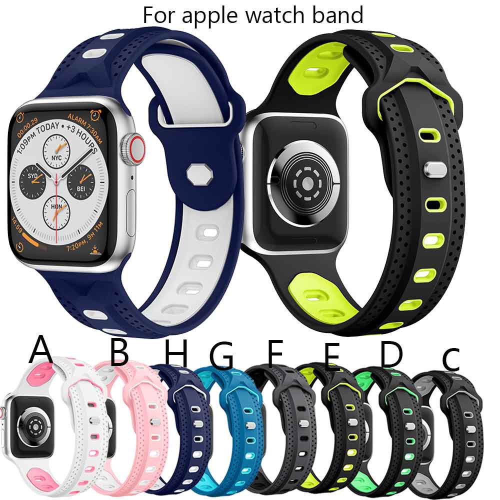 Dây silicon thời trang thay thế dành cho Apple Watch phiên bản 1 2 3 4 5 for apple watch band iWatch Series