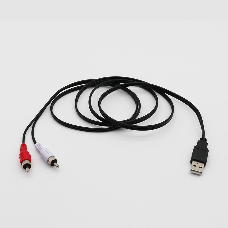 Cáp Chuyển Đổi Cổng USB Sang 2 Cổng RCA Cho TV 1.5m