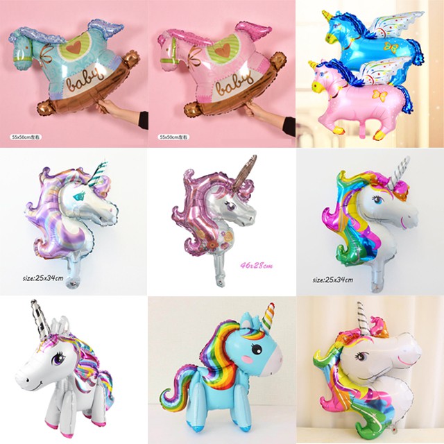 Bóng Kiếng Hình Ngựa Pony Kỳ Lân Unicorn trang trí