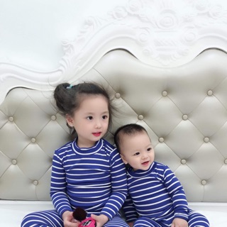 Bộ cotton len sọc
