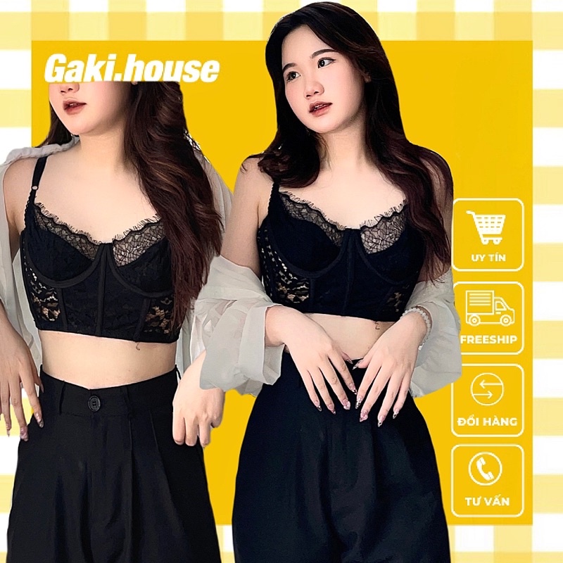 ÁO CORSET REN 2 DÂY CÓ GỌNG