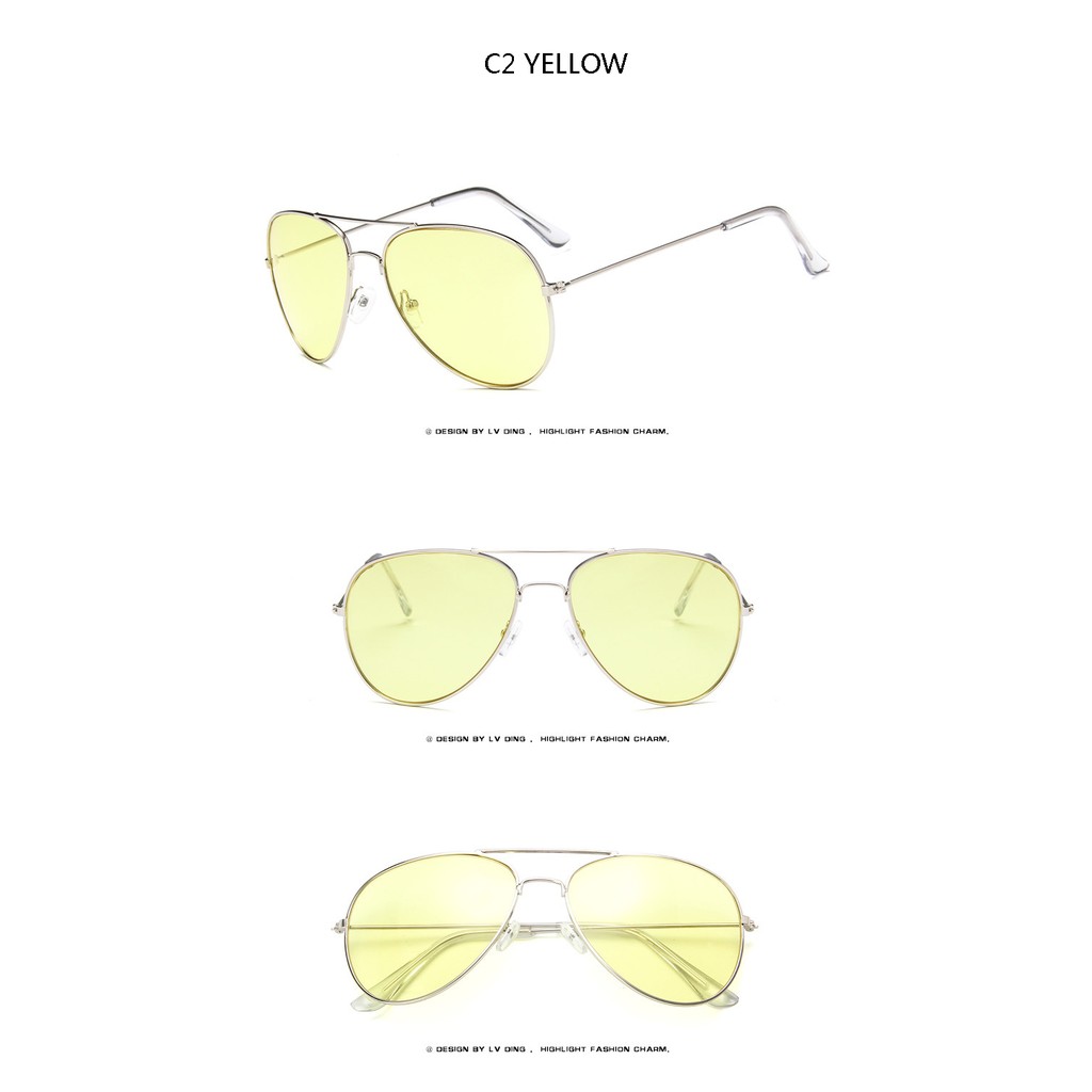 The New Classic Retro Aviator Metal Frame Sunglasses with Transparent Lenses, A Must-have Item for All-match Styling