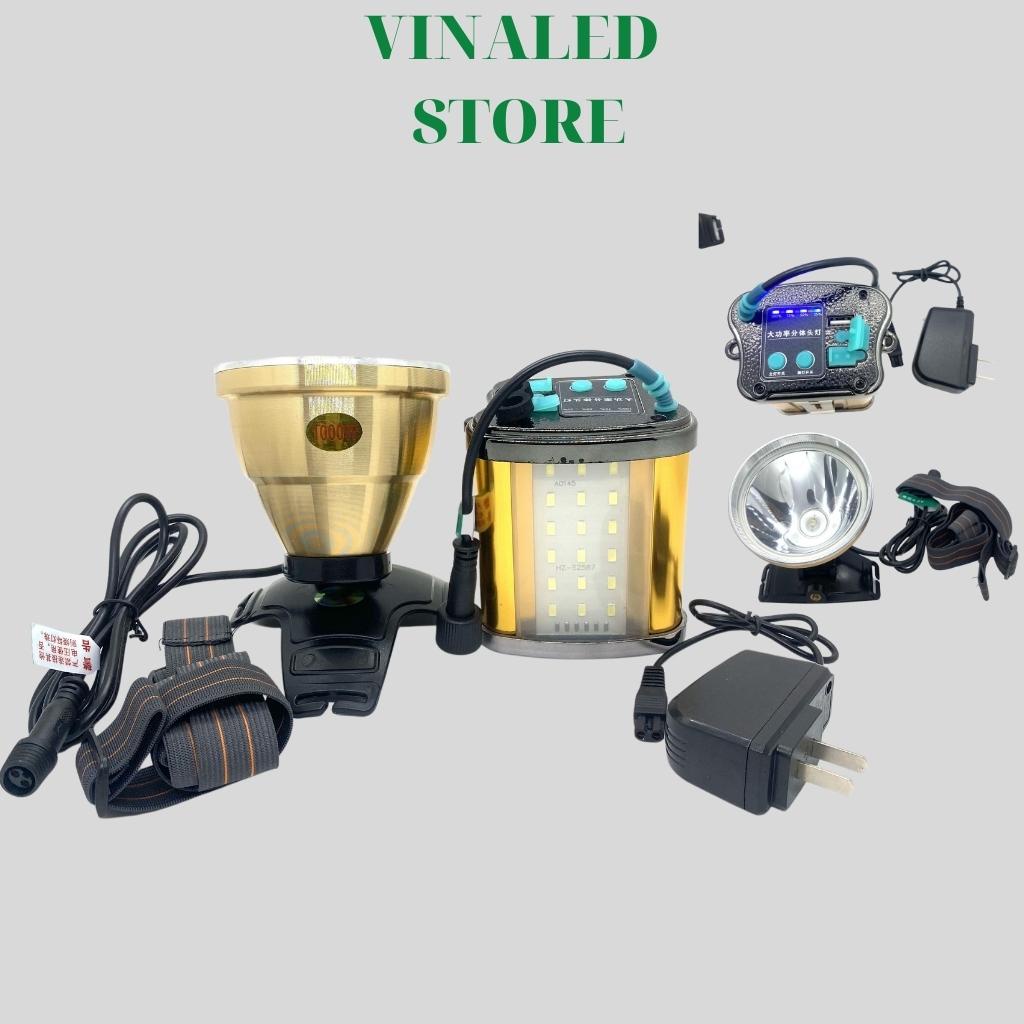 Đèn pin siêu sáng đèn đội đầu mã K13 pin rời đeo hông chóa đèn 8cm