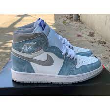 Giày Jordan hyper r royal xanh nỉ cao cổ mới, Giày JD hyper xanh loang nam nữ hot nhất 2022- Hàng chuẩn✅full box bill✅ F