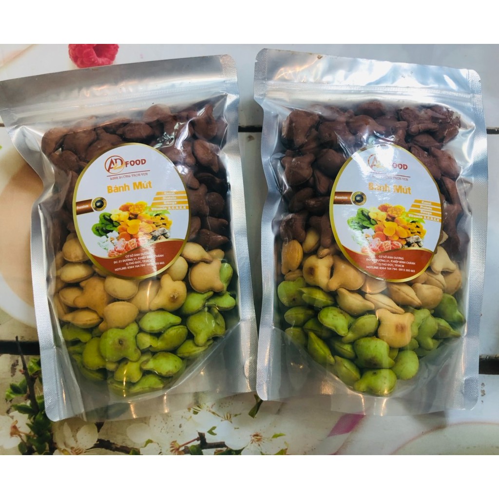 500g bánh gấu Mix 3 vị chùm ngây, cacao, kem sữa