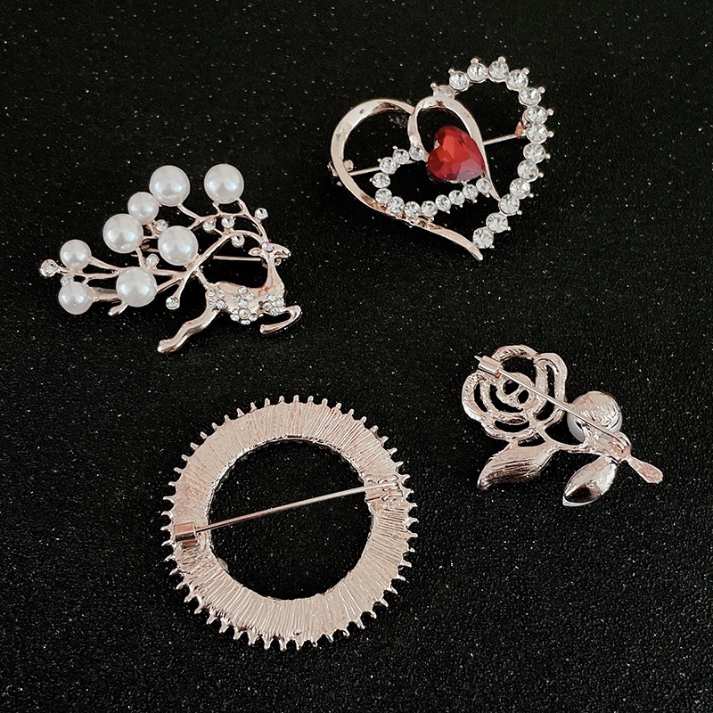 Trâm Cài Áo Đính Đá Ngọc Trai Cao Cấp Phong Cách Hàn Quốc