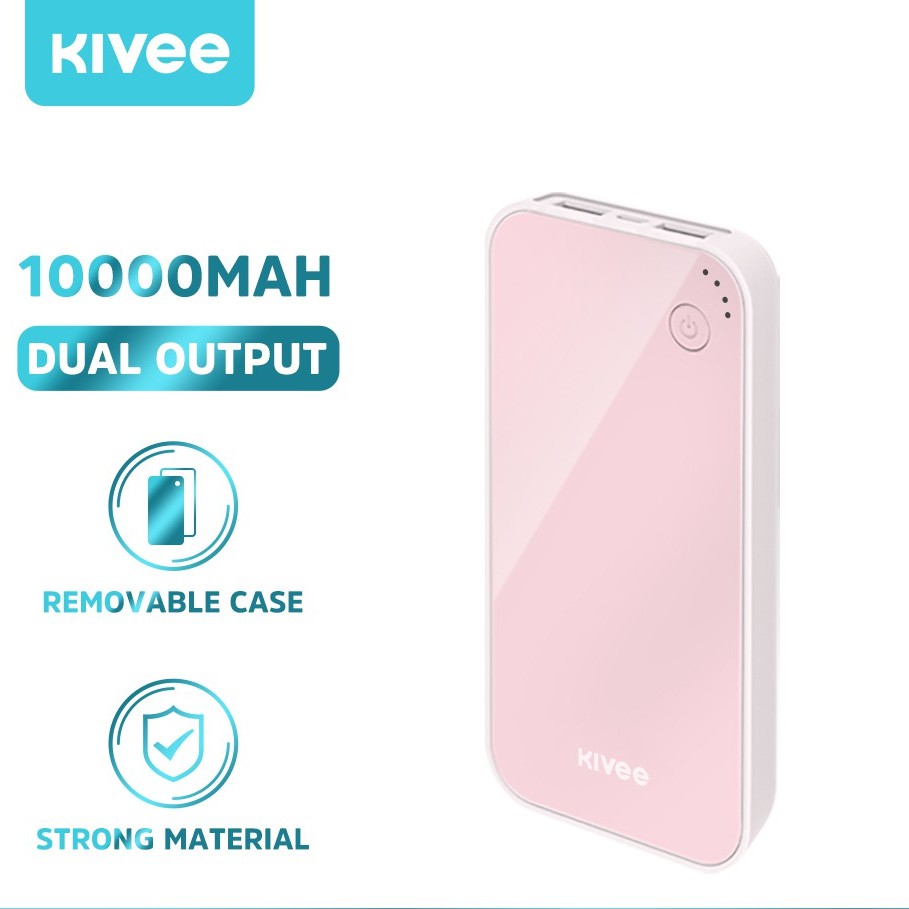 Kivee-PI11 Sạc dự phòng 10000mAh 20W Colorful Jelly hỗ trợ đầu ra USB kép với đèn báo nguồn LED