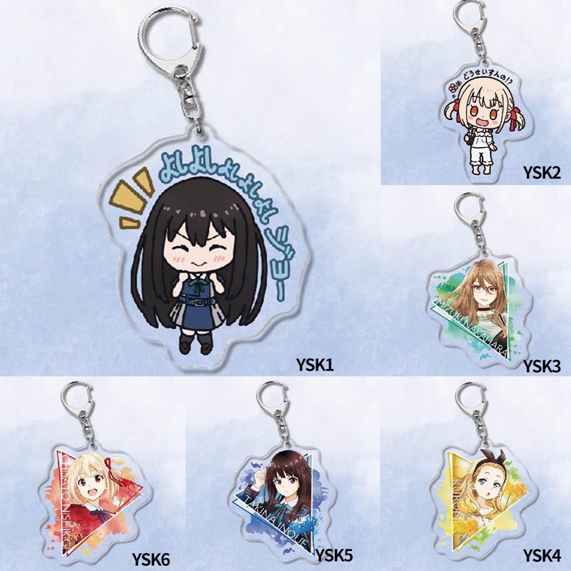 Aasleaty Móc Chìa Khóa Acrylic Hình Lycoris Recoil Anime Nishikigi Chisato Takina Inoue Mizuki Nakahara Dễ Thương Làm Quà Tặng Cho Người Hâm Mộ
