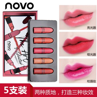 Set 5 Thỏi Son NOVO THE ART Cao Cấp