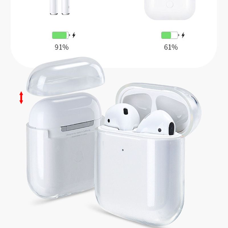 Vỏ Bảo Vệ Hộp Sạc Tai Nghe Airpods 1 2 Bằng Tpu Mềm Trong Suốt | BigBuy360 - bigbuy360.vn