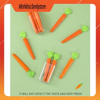 kẹp túi bóng Set 6 kẹp miệng túi hình củ cà rốt dễ thương minhkhoi.familystore