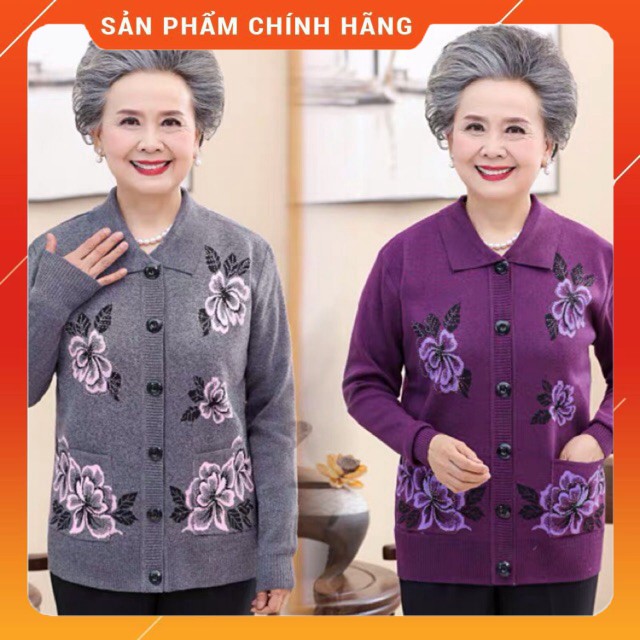 Xả hàng - Áo len ấm cho mẹ , cho bà (Hàng có sẵn kèm vieo thật) - Sắn hàng trong kho .Z11