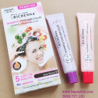 Thuốc nhuộm tóc thảo dược Richenna mẫu mới 2019