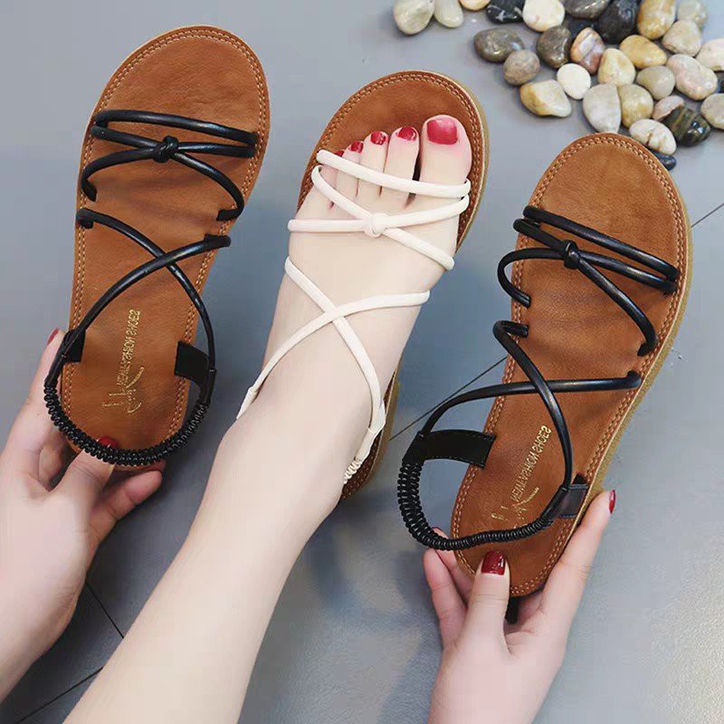 GIÀY SANDAL NỮ ĐẾ BỆT QUAI THUN