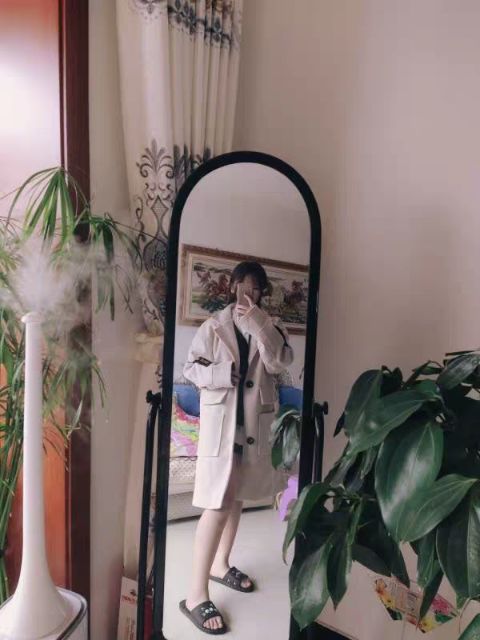 ÁO DẠ NAM NỮ DÁNG DÀI I LUV U ULZZANG HÀN QUỐC CHẤT ĐẸP