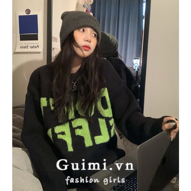 Mới Áo Khoác sweater Dáng Rộng Mềm Mại Thời Trang Thu Đông Cho Nữ