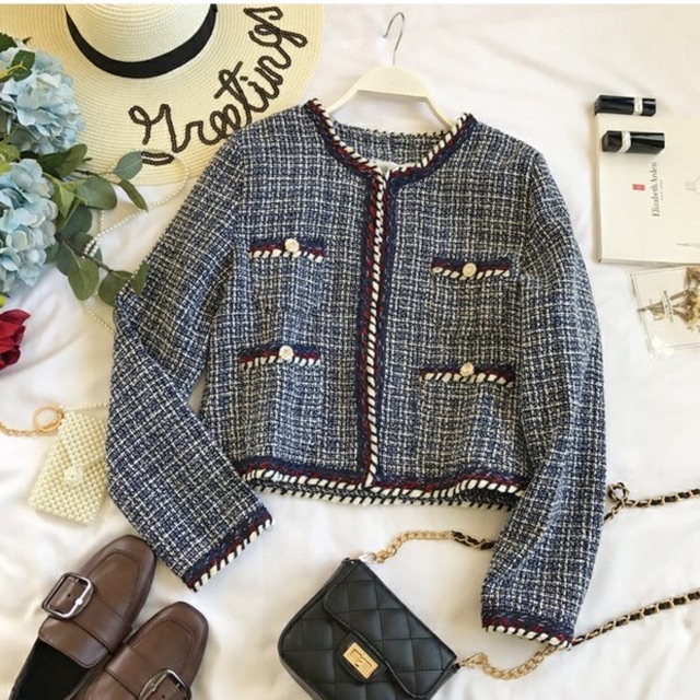 Áo khoác dạ tweed