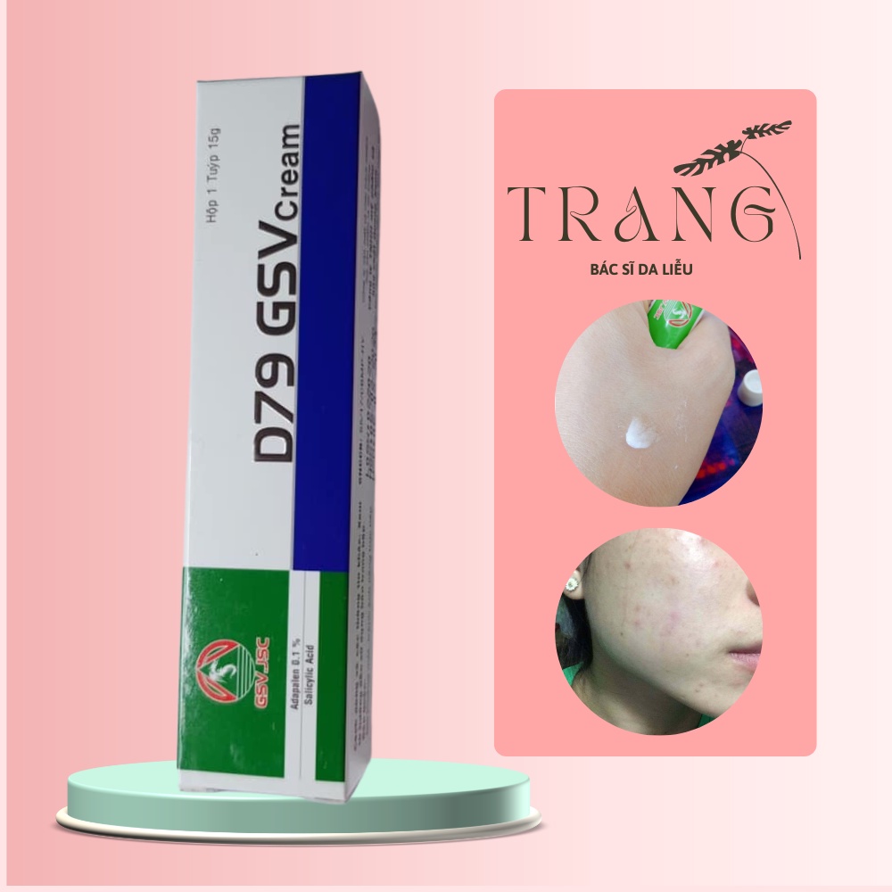 D79 GSV Cream Kem Giảm Mụn Trứng Cá, Mụn Lưng, Dày Sừng Nang Lông 15g - Dr.Trang