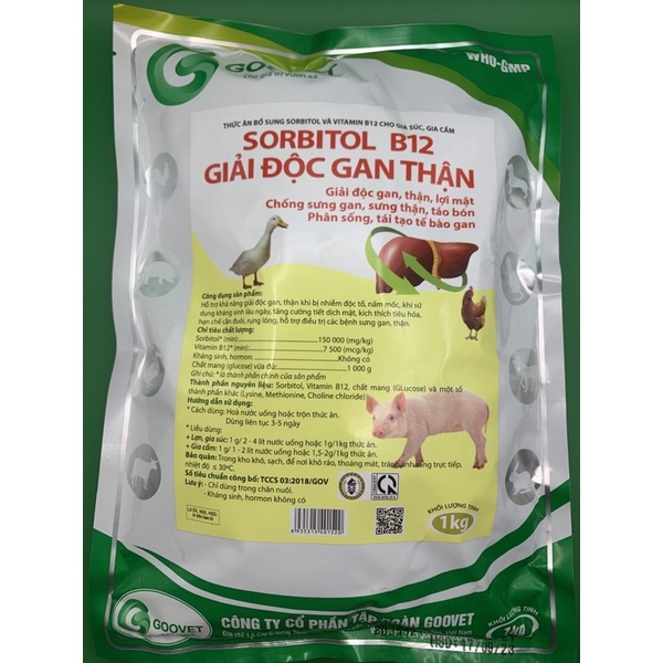 1 kg Giải độc gan thận - dùng cho gà, vịt, ngan, cút, heo