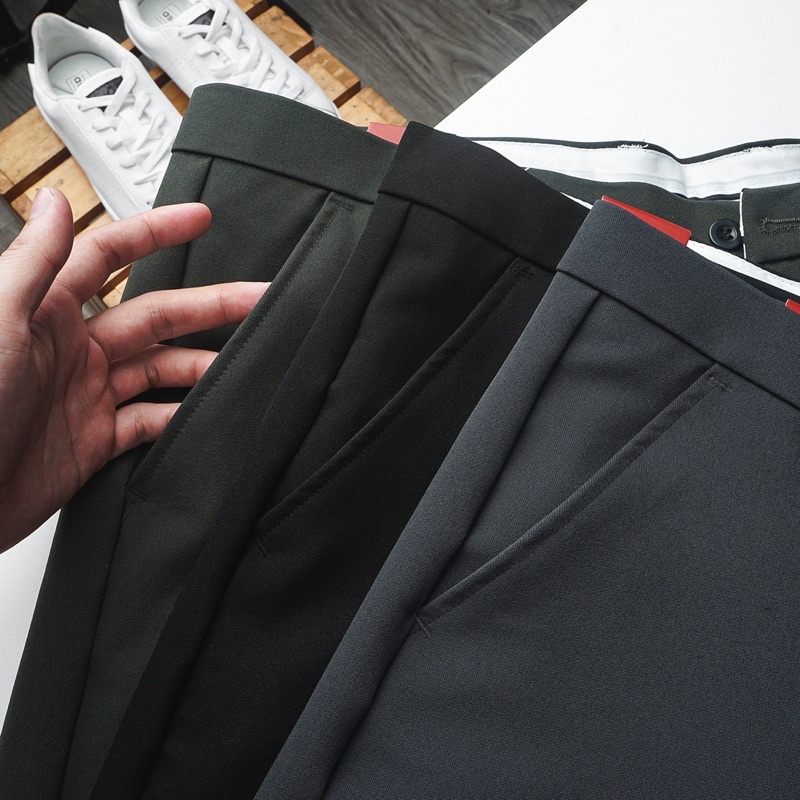 Quần short lửng tây âu lưng cứng nam vải mịn co giãn Bigsize < 120kg