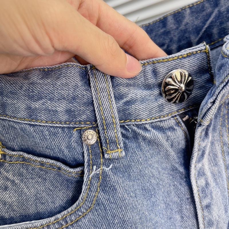 ⚡️ - Quần Jeans Chrom Heart ống suông Pulvis 02 logo, Quần jeans CH Sơn Tùng