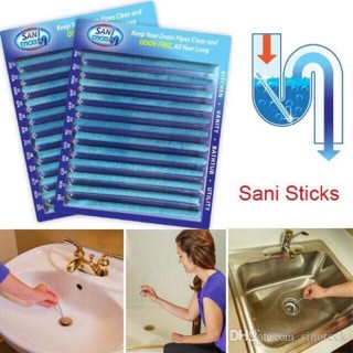 Que bột thần thánh thông tắc cống Sani sticks 