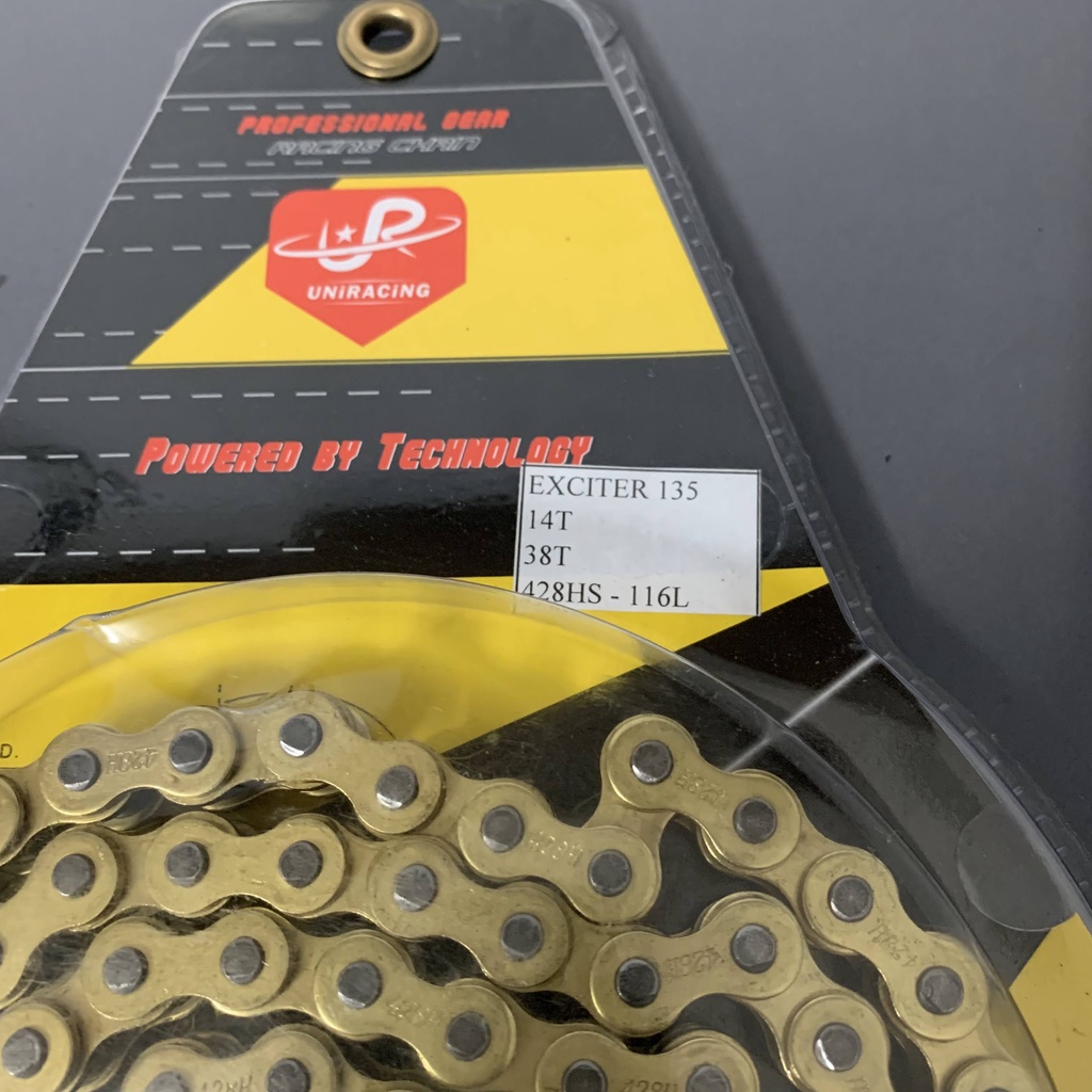 Bộ NHÔNG - SÊN - DĨA YAMAHA EXCITER 135/150 - Hàng nhập MALAYSIA - xi vàng rất đẹp và chất lượng
