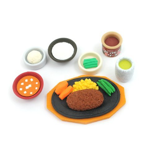 Tẩy Iwako nhập khẩu trực tiếp từ Nhật Bản ER-BRI034 vỉ hình bánh bao, trà, cơm  1116707