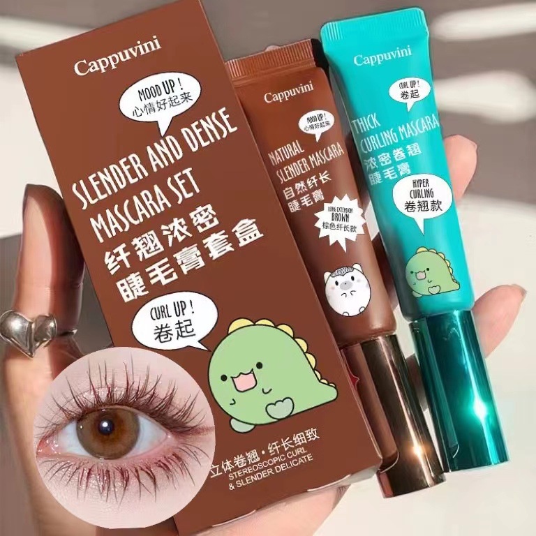 Cappuvini Mascara Chuốt Mi Cong Dài Tự Nhiên Kháng Nước Lâu Trôi Và Chống Mồ Hôi Với Thiết Kế Vỏ Hình Động Vật Dễ Thương
