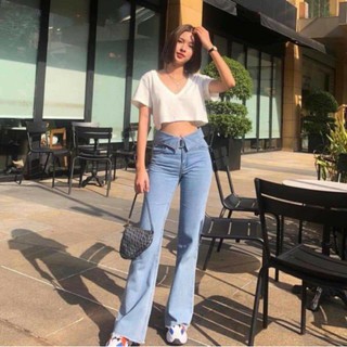 ÁO CROPTOP CỔ TIM ĐEN TRẮNG - (Sp sẵn)