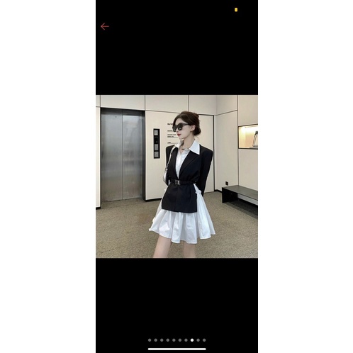 [ 𝐅𝐑𝐄𝐄 𝐒𝐇𝐈𝐏 ] SÉT VEST ĐAI CÁ TÍNH VÁY TRONG CHẤT THÔ MỀM DÁNG BABYDOLL XÒE