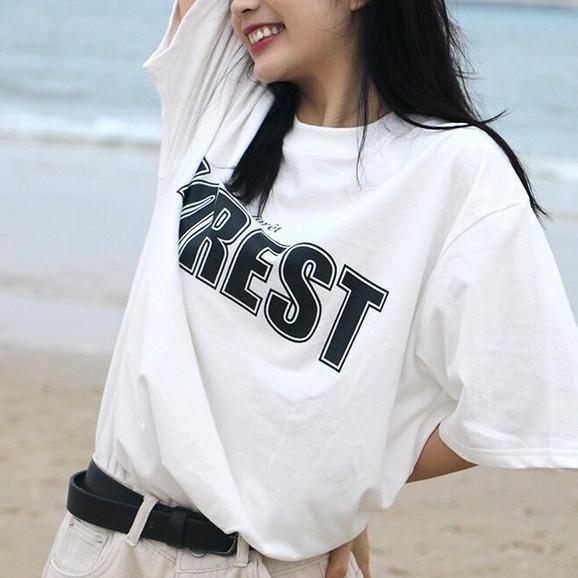 [Mã FAMARAL1 giảm 10K đơn 50K] Áo thun tay lỡ form rộng - phông nam nữ cotton oversize - T shirt Forest - 2N Unisex