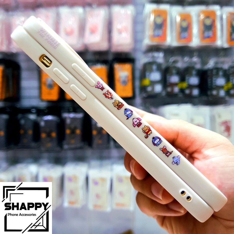 Ốp Lưng IPhone Gấu Pooh Dẻo Viền Vuông Các Dòng 7Plus/8Plus/X/XS/XsMax/11/11ProMax/12ProMax [Shappy Shop]