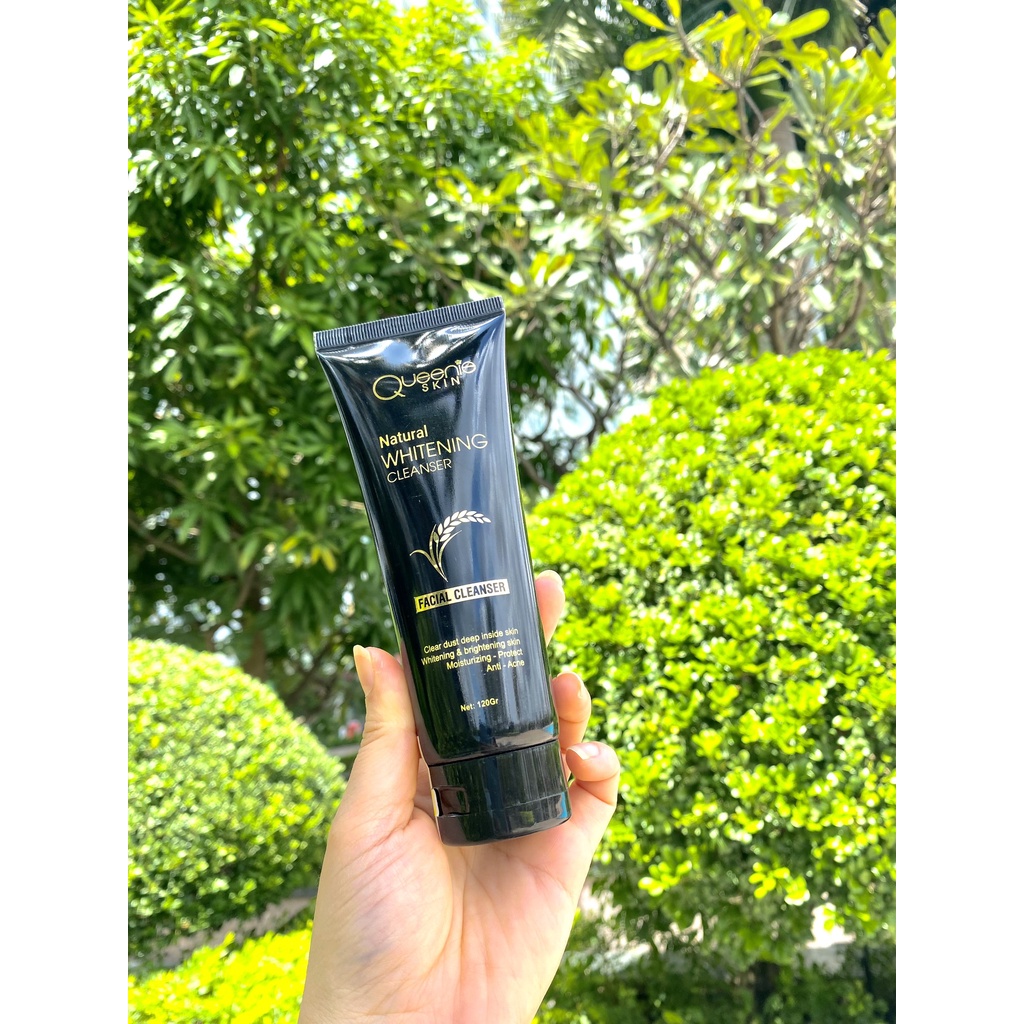 Sữa rửa mặt mầm gạo Queenie skin giúp giảm nhờn ngăn ngừa mụn sạch bụi bẩn có hạt massage không tạo bọt