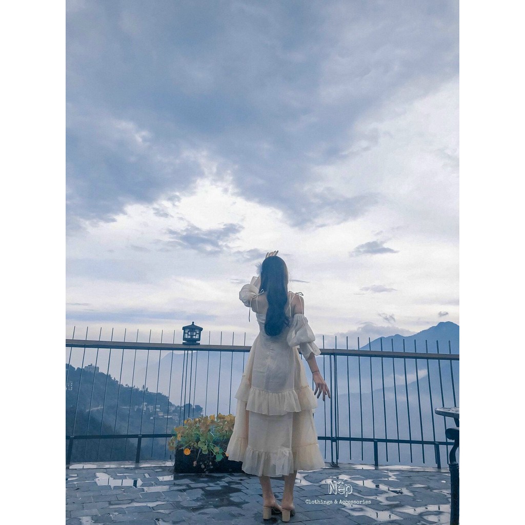 (CÓ CUP NGỰC) VÁY ĐẦM MAXI TRỄ VAI TẦNG CHẤT TƠ SỢI CAO CẤP ĐI BIỂN ĐI TIỆC SIÊU XINH | BigBuy360 - bigbuy360.vn