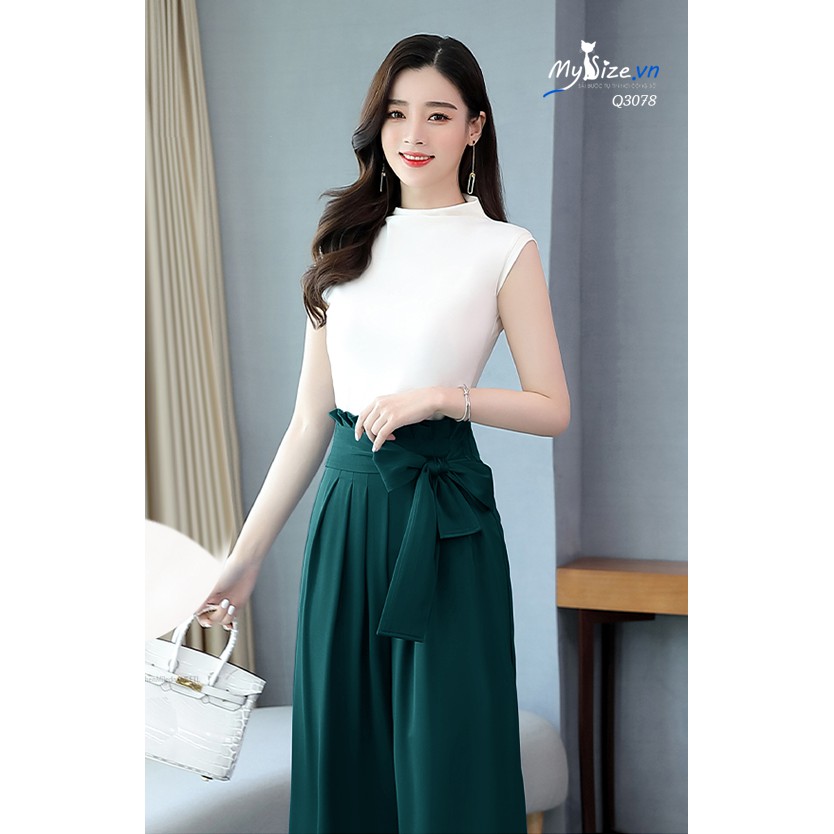 QUẦN ỐNG RỘNG THẮT NƠ Q3078