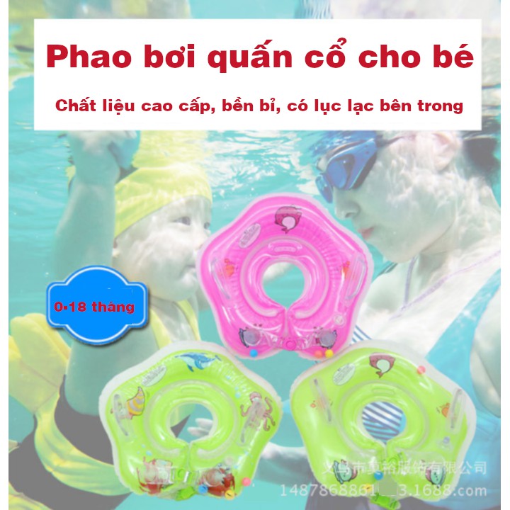 phao bơi quấn cổ cao cấp màu xanh lá cây