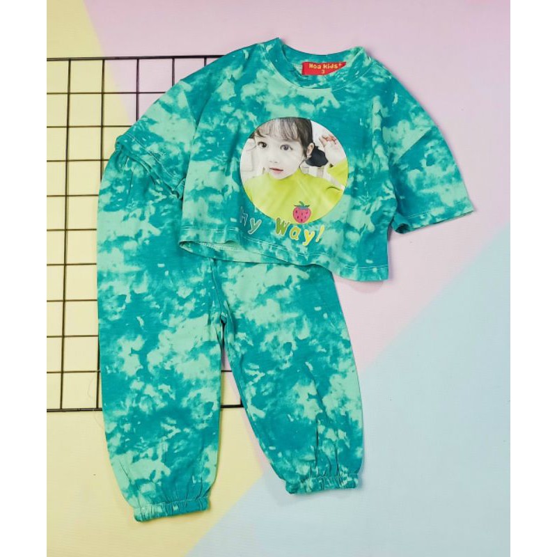 Đồ Bộ Bé Gái Áo Cộc Tay Quần Dài Cotton Xuất 10-24kg