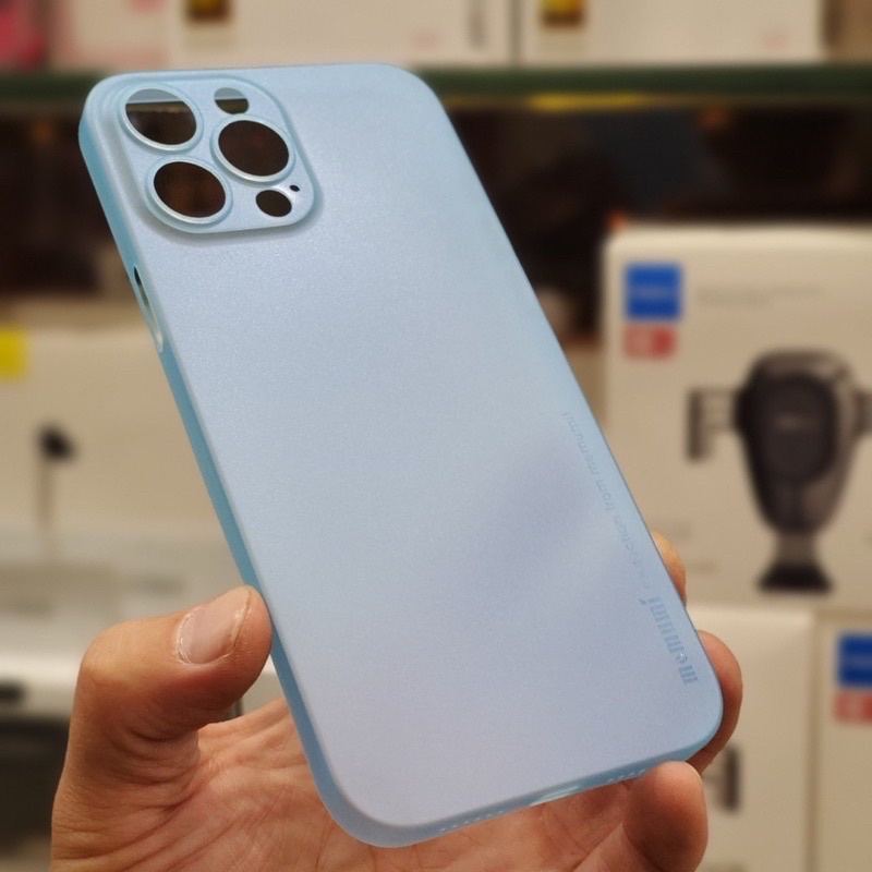 Ốp lưng Memumi lụa màu Xanh rêu Green cho iPhone 13 Pro, 13 Pro Max xanh dương chuẩn màu máy siêu mỏng