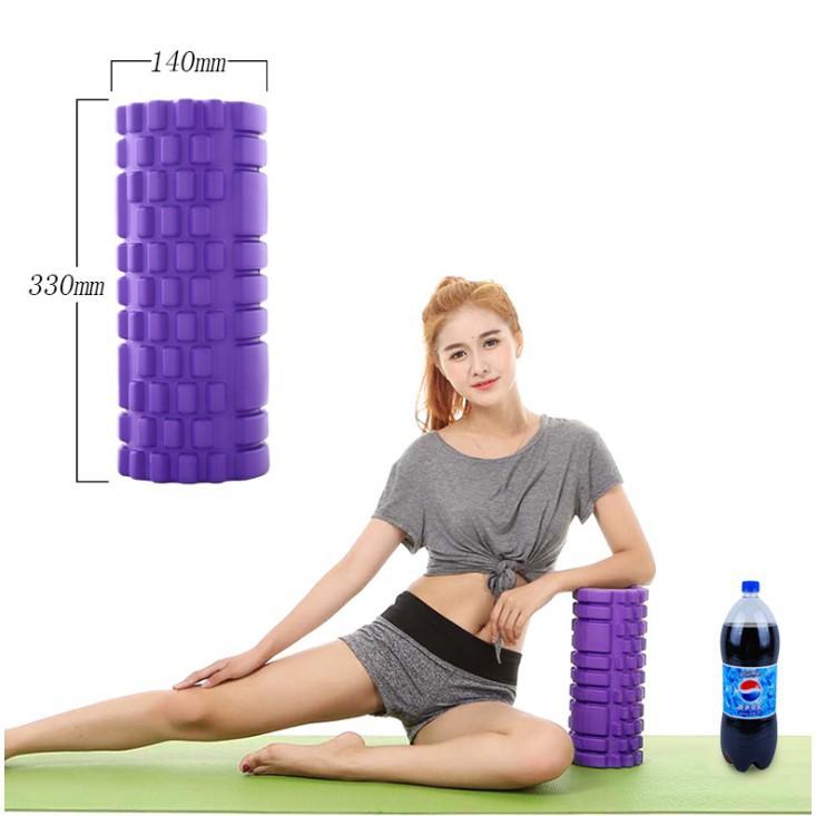 Con Lăn Massage Foam Roller Gai Dẹt 33x14 cm  FREESHIP  Ống Lăn Giãn Cơ Tập Yoga, Gym YO14