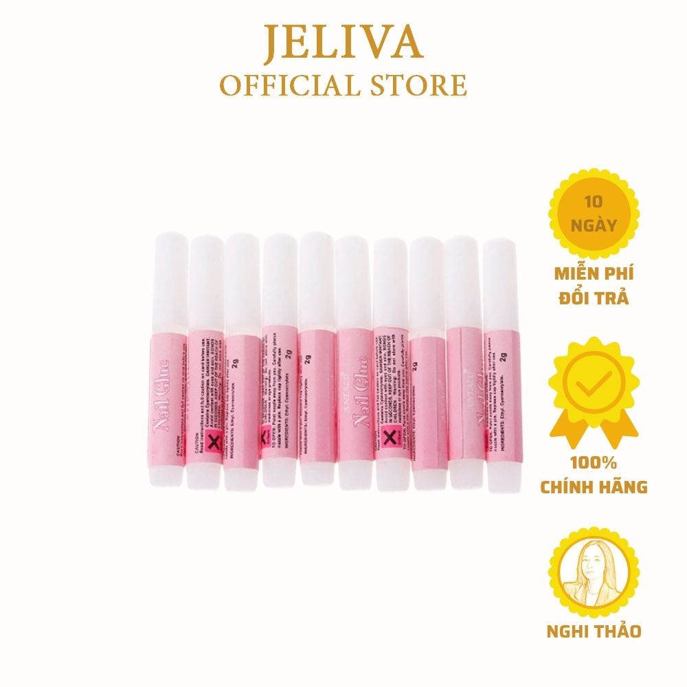 Keo dán móng mini JELIVA Nail Glue set 10 chai