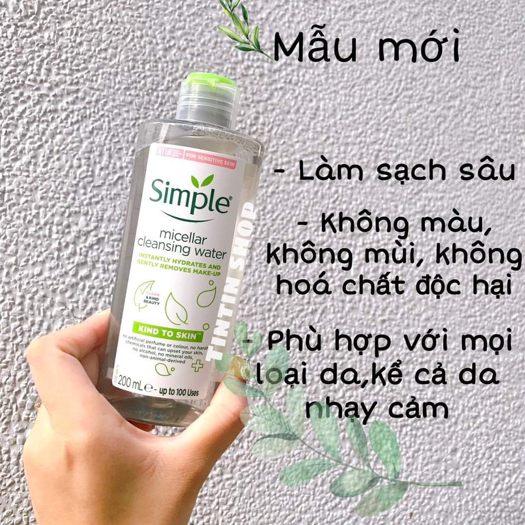 Tẩy trang Simple 200ml