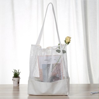 Túi vải tote bag dạng lưới thời trang Hàn Quốc LM1014 - Túi tote vải