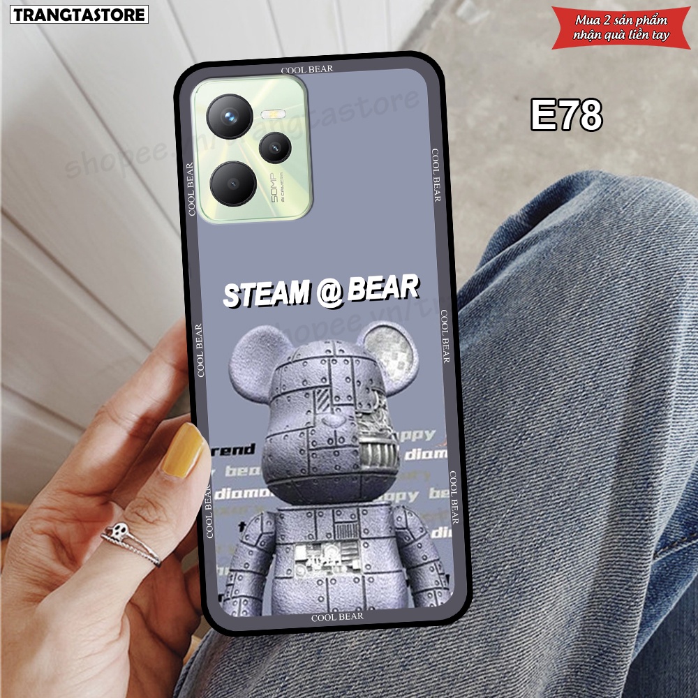 Ốp Realme C35 / Narzo 50A Prime in hình gấu Bearbrick,Metal Style,Doremon siêu dễ thương chất lượng