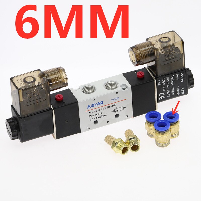 Van điện từ 4v220-08 có chân kết nối nhanh dây hơi