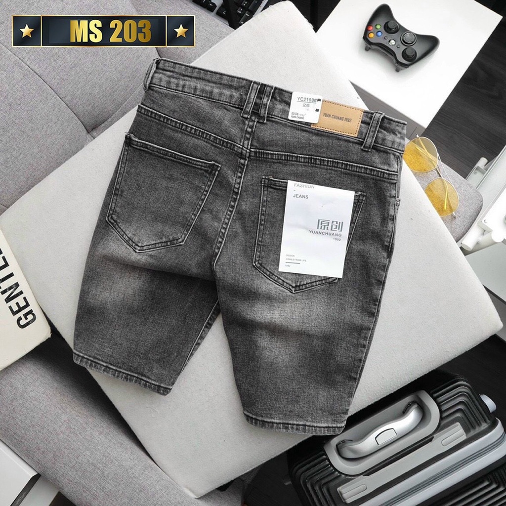 Quần Short Jean Nam Đẹp Chất Bò Co Giãn Cao Cấp, Quần Ngố rách Mẫu Mới Phong Cách Hàn Quốc