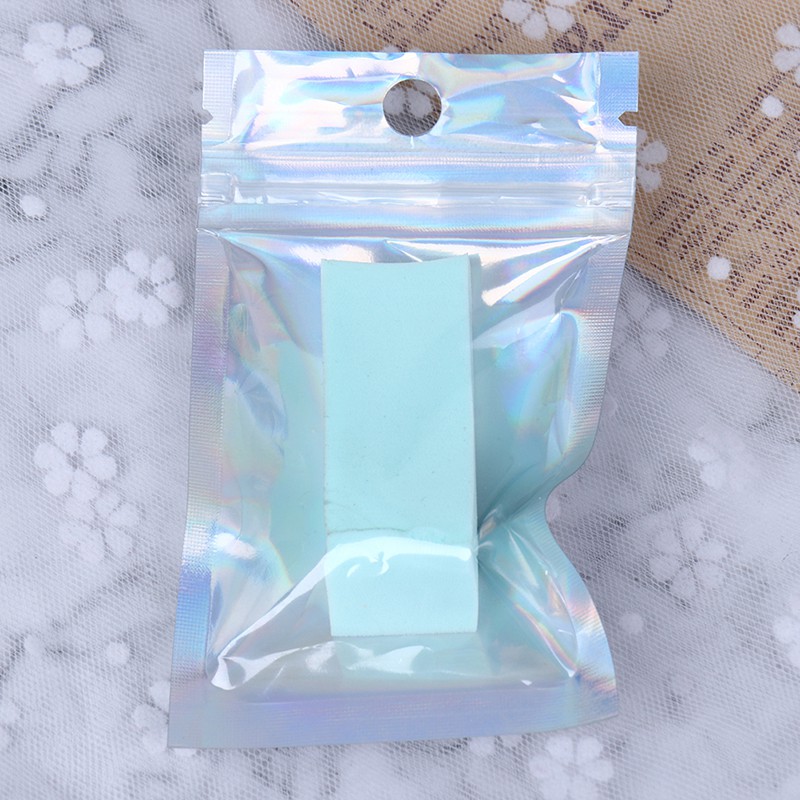 Bộ 100 Túi Zip Đựng Thực Phẩm Bằng Lá Nhôm Ánh Laser Trong Suốt