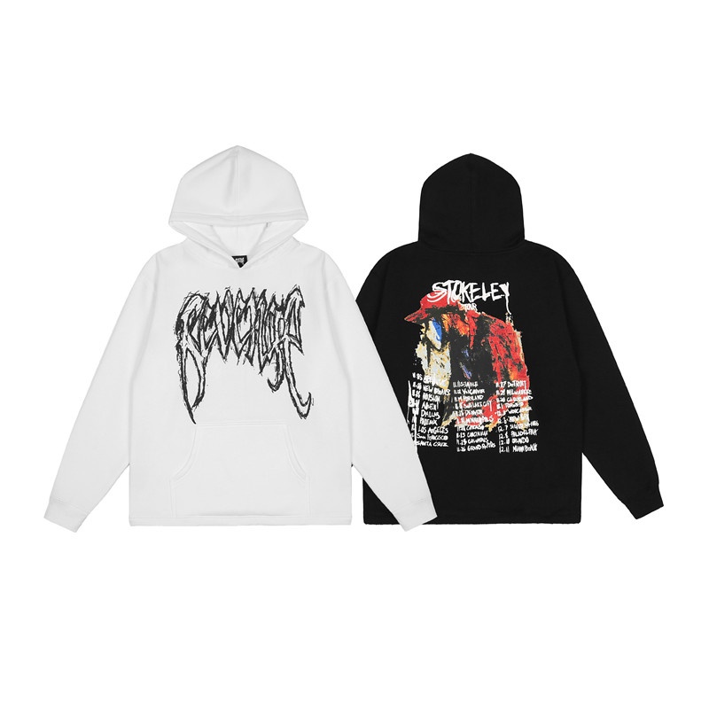 Áo Hoodie Tay Dài In Họa Tiết Graffiti Plus Size Cho Cặp Đôi