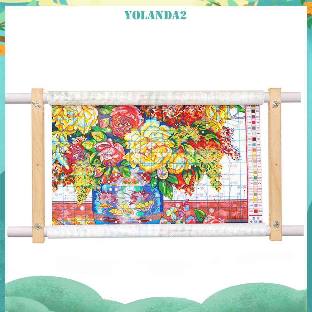 Bộ 2 Ống Cuộn Chỉ Thêu Chữ Thập Bằng Nhựa PVC Bền Bỉ