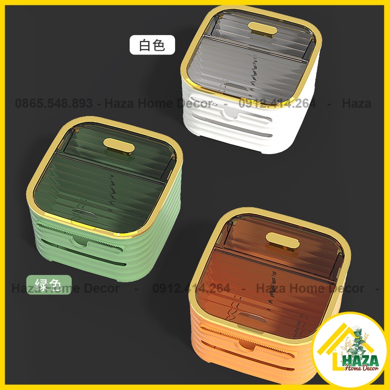 Hộp Đựng Khăn Giấy Hai ngăn Treo Tường Không Đục Lỗ, Tủ nhựa dán tường nhà tắm đựng giấy vệ sinh